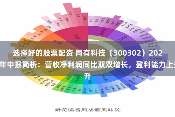 选择好的股票配资 同有科技（300302）2024年中报简析：营收净利润同比双双增长，盈利能力上升