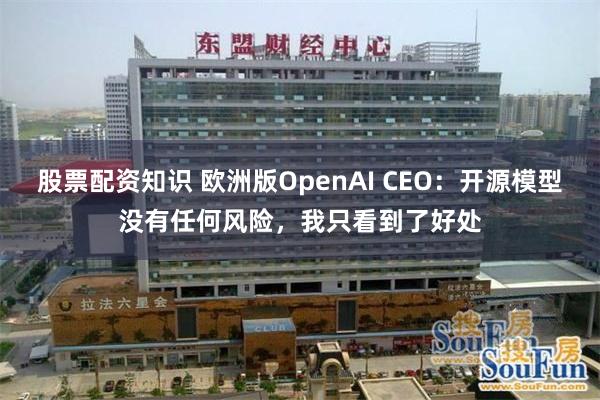 股票配资知识 欧洲版OpenAI CEO：开源模型没有任何风险，我只看到了好处