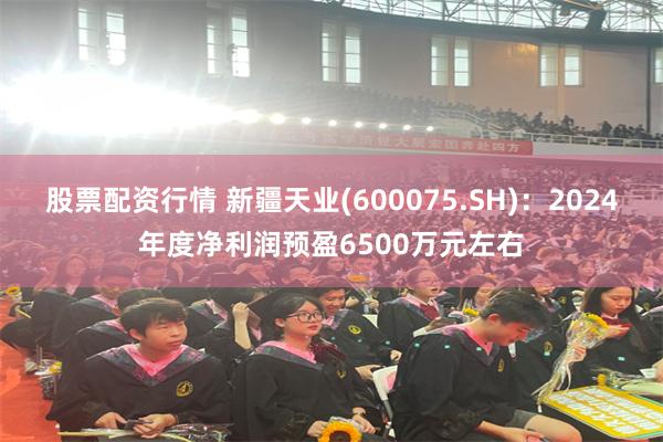 股票配资行情 新疆天业(600075.SH)：2024年度净利润预盈6500万元左右