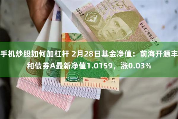 手机炒股如何加杠杆 2月28日基金净值：前海开源丰和债券A最新净值1.0159，涨0.03%